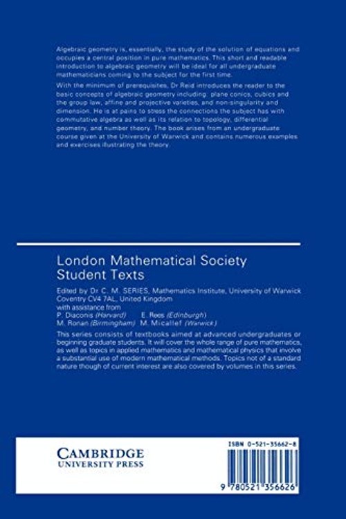 Undergraduate Algebraic Geometry by Miles Reid – Cambridge University Press view 3