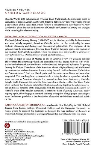 We Hold These Truths (English, Sj John Courtney Murray | Peter Augustine Lawler) view 3