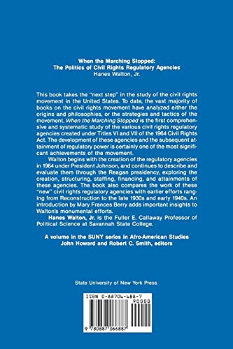 When the Marching Stopped: The Politics of Civil Rights Regulatory Agencies (Suny Series in Afro-American Studies) view 3