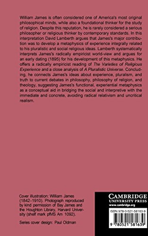 William James and the Metaphysics of Experience – David C. Lamberth view 3