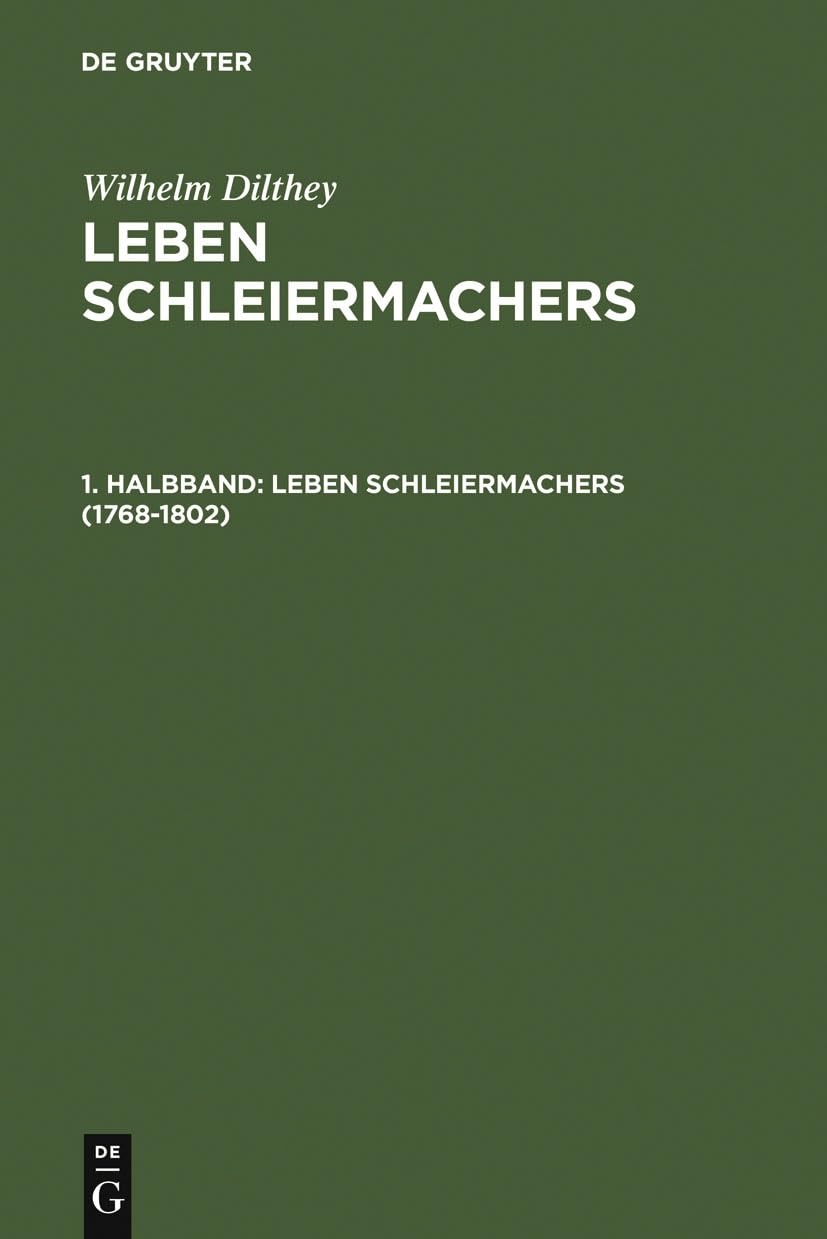 Buy 1768-1802 by Wilhelm Dilthey: De Gruyter German Paperback 3rd Reprint 2011 Edition — BookShops.in