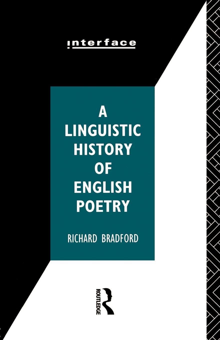 Buy A Linguistic History of English Poetry by Richard Bradford | Routledge Hardcover | English Literature Higher Education Textbook — BookShops.in