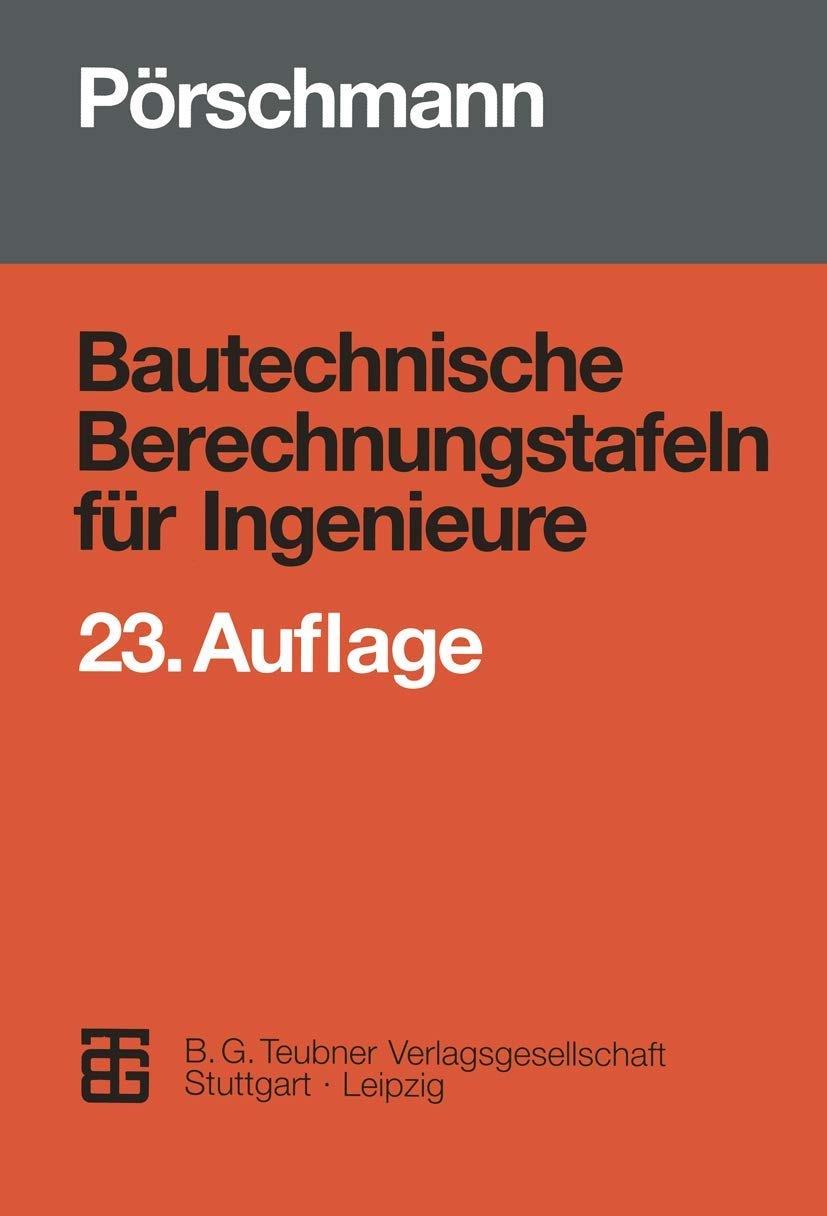 Buy Bautechnische Berechnungstafeln für Ingenieure (German) Hardcover – Springer-Verlag | Engineering Tables & Calculations — BookShops.in