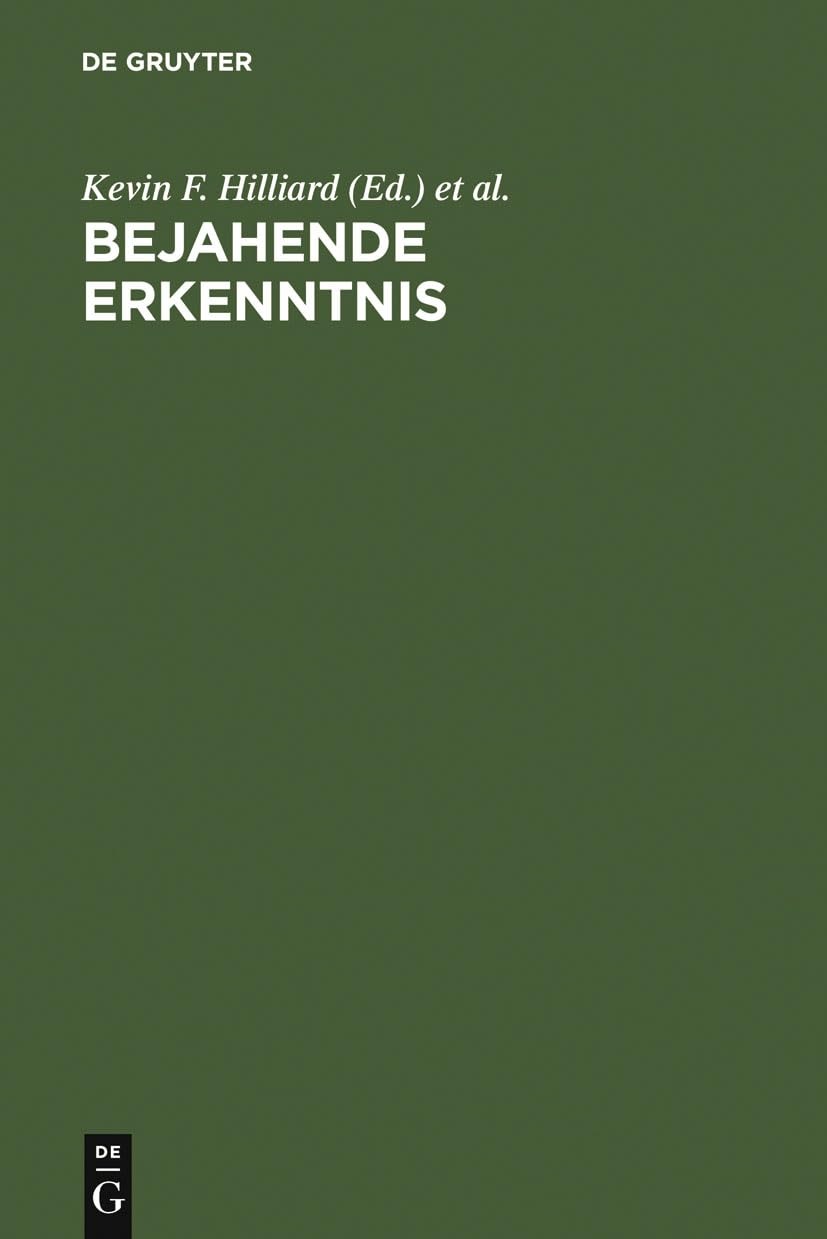 Buy Bejahende Erkenntnis: Festschrift für T.J. Reed | Kevin F. Hilliard, Ray Ockenden, Nigel F. Palmer | De Gruyter | German | Paperback | Reprint 2011 — BookShops.in