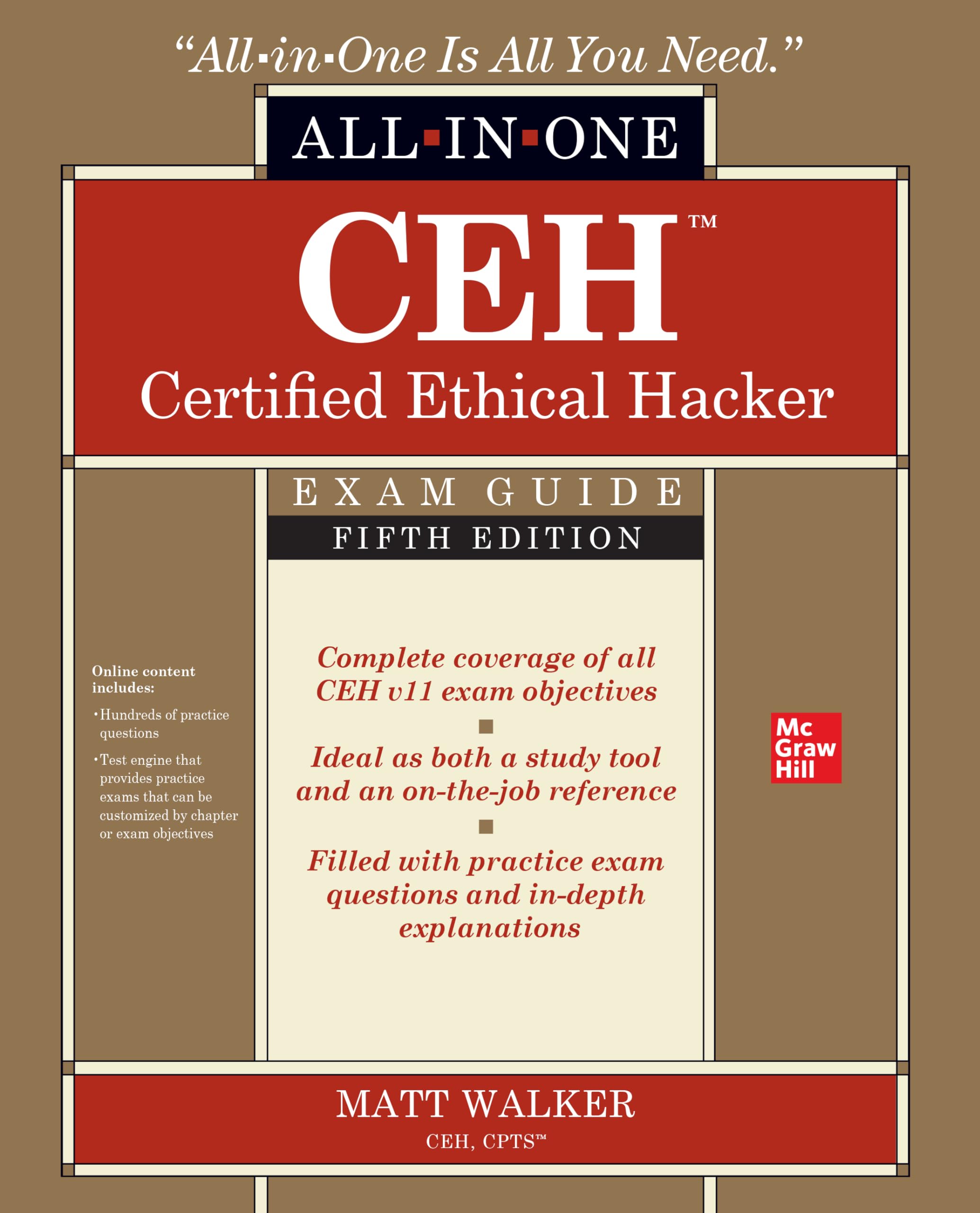 Buy CEH Certified Ethical Hacker All-in-One Exam Guide Fifth Edition by Matt Walker | McGraw-Hill Osborne | Hardcover | 2021 | IT Certification Exam Preparation — BookShops.in