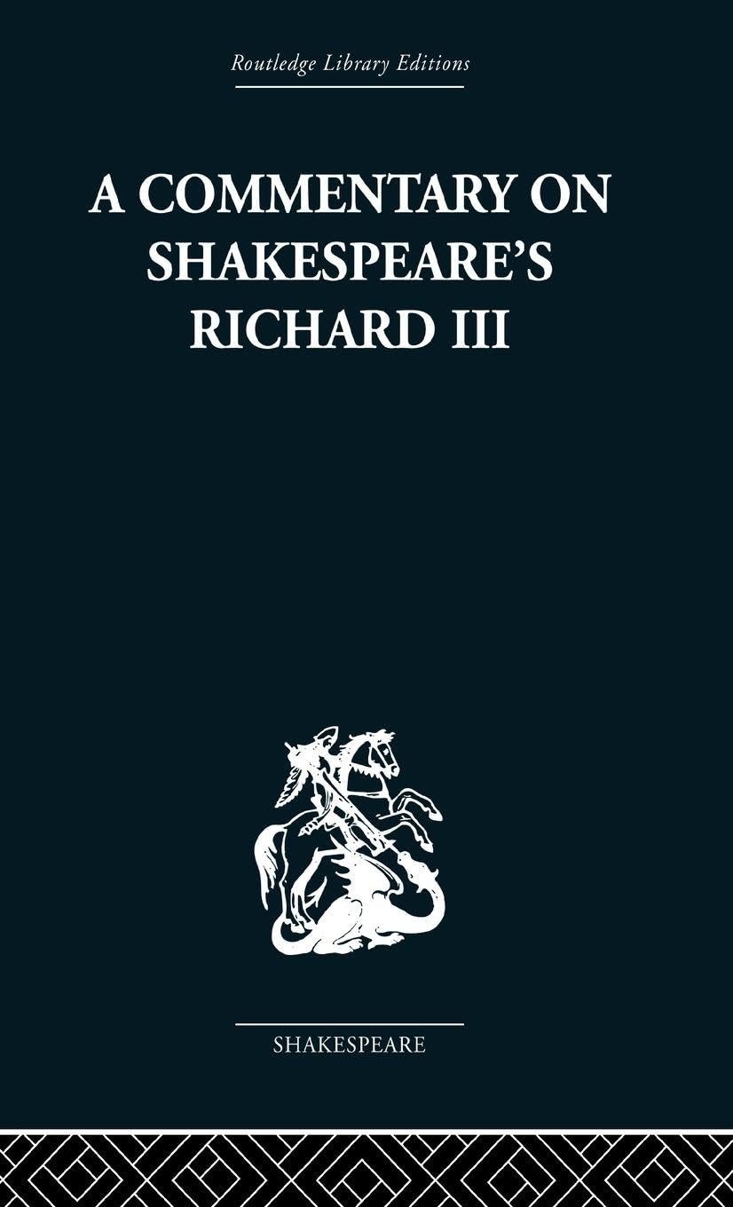 Buy Commentary on Shakespeare's Richard III by Wolfgang Clemen | Routledge | English Paperback | Reprint Edition — BookShops.in
