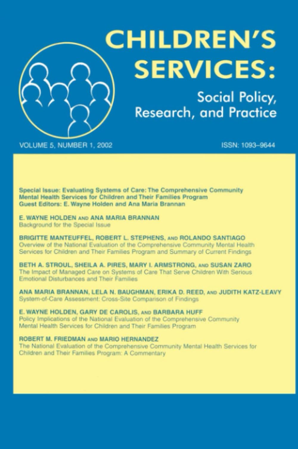 Buy Children's Services 2002: Social Policy, Research, and Practice by E. Wayne Holden - Hardcover - 1st Edition - Psychology Press - Clinical Mental Health Textbook — BookShops.in