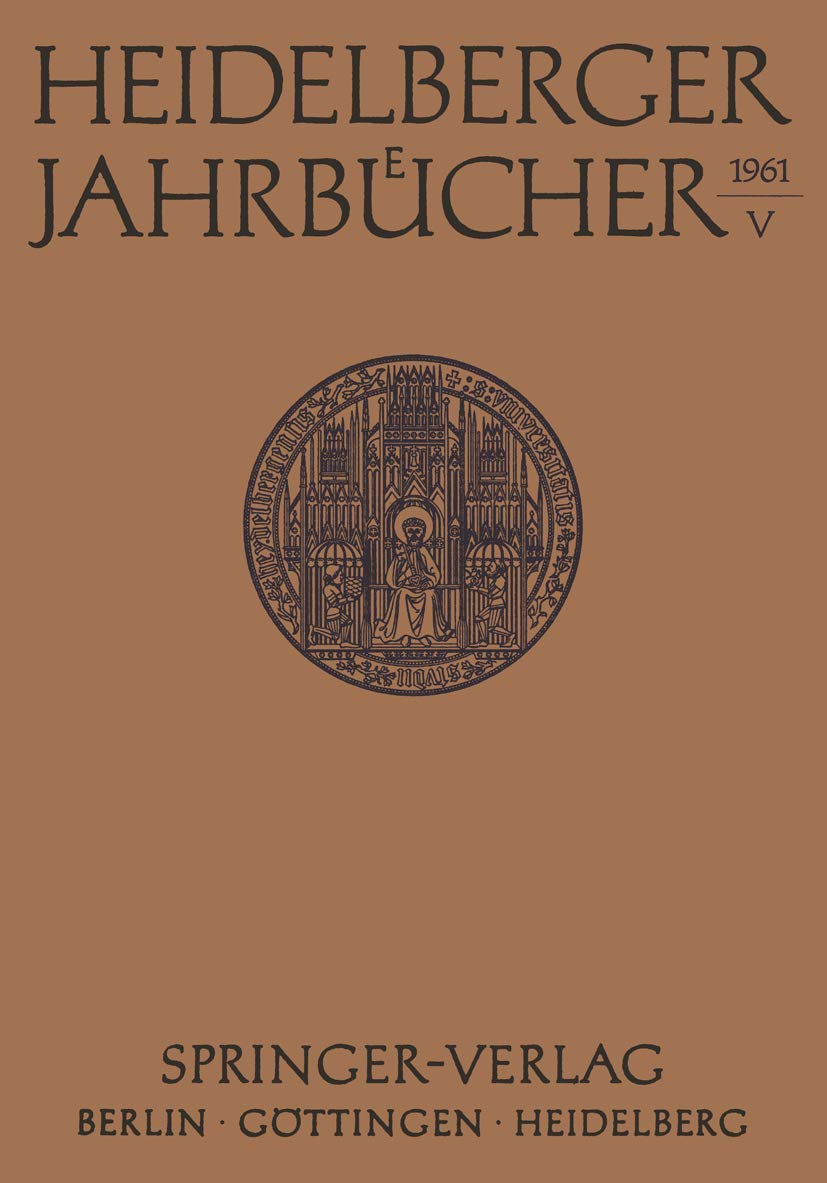 Buy Heidelberger Jahrbücher: 5 by Kenneth A. Loparo (Hardcover, German, Springer-Verlag, 1961) - Academic Science Studies Book — BookShops.in