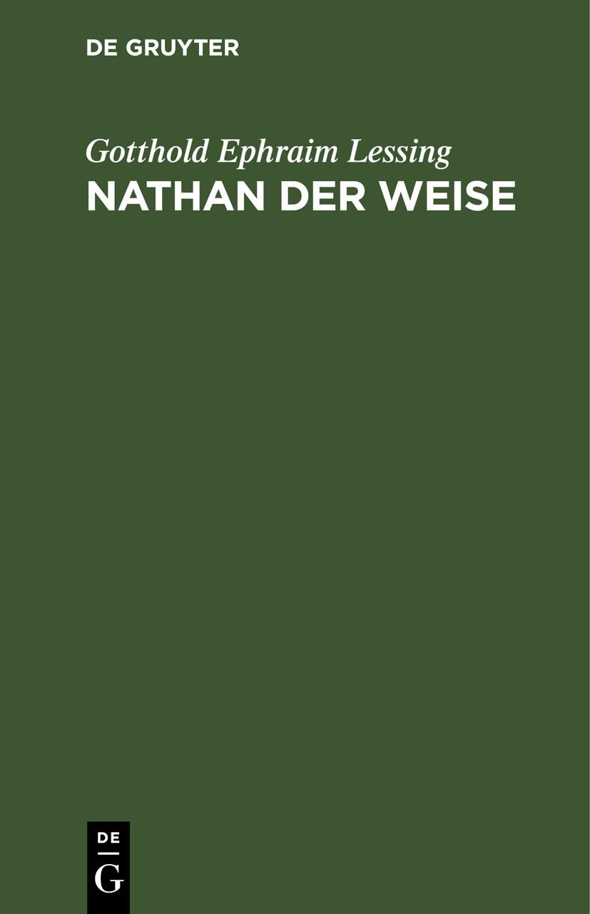 Buy Nathan Der Weise by Gotthold Ephraim Lessing (German Hardcover, 7th Edition) – Buy at Bookshops.in — BookShops.in