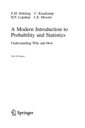 Buy Modern Introduction to Probability and Statistics by F. M. Dekking | Springer | Hardcover | 1st Edition | Statistics Textbook for Science Students — BookShops.in