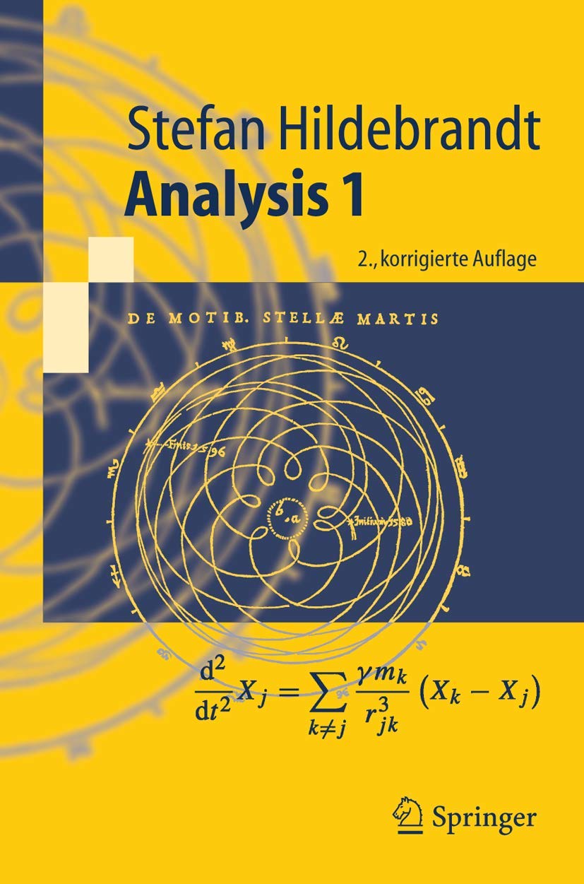 Buy Analysis 1 (Springer-lehrbuch) by Stefan Hildebrandt | Springer Nature | German Hardcover | 2nd Edition | Higher Education Mathematics Textbook — BookShops.in