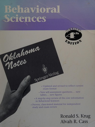 Buy Behavioral Sciences (Oklahoma Notes) by Ronald S. Krug and Alvah R. Cass | Springer-Verlag | English | Hardcover | Medicine & Health Sciences — BookShops.in