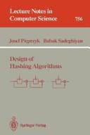 Buy Design of Hashing Algorithms (Lecture Notes in Computer Science) by Josef Pieprzyk & Babak Sadeghiyan | Springer Verlag | Hardcover | 1993 Edition | Algorithms & Programming — BookShops.in
