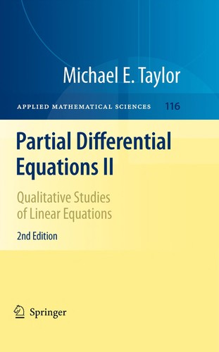 Buy Partial Differential Equations I: Basic Theory by Michael E. Taylor (Springer, English, Hardcover, 2nd Edition) - Applied Mathematical Sciences — BookShops.in