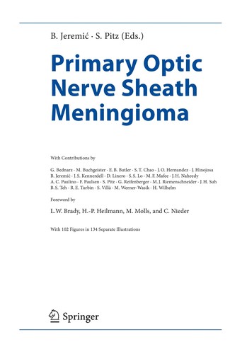 Buy Primary Optic Nerve Sheath Meningioma by Branislav Jeremic | Springer Nature | Hardcover | 1st Edition | Medical Radiology Book — BookShops.in
