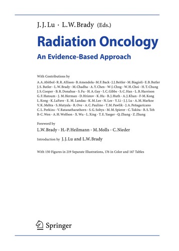 Buy Radiation Oncology: An Evidence-Based Approach by Jiade J. Lu | Springer | Hardcover | 2008 Edition | Medical Radiology Book — BookShops.in
