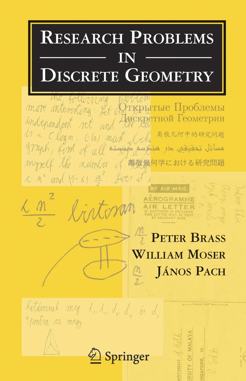 Buy Research Problems in Discrete Geometry by Peter Brass, William O. J. Moser, János Pach – Springer, English Hardcover, 2006 Edition | Bookshops.in — BookShops.in