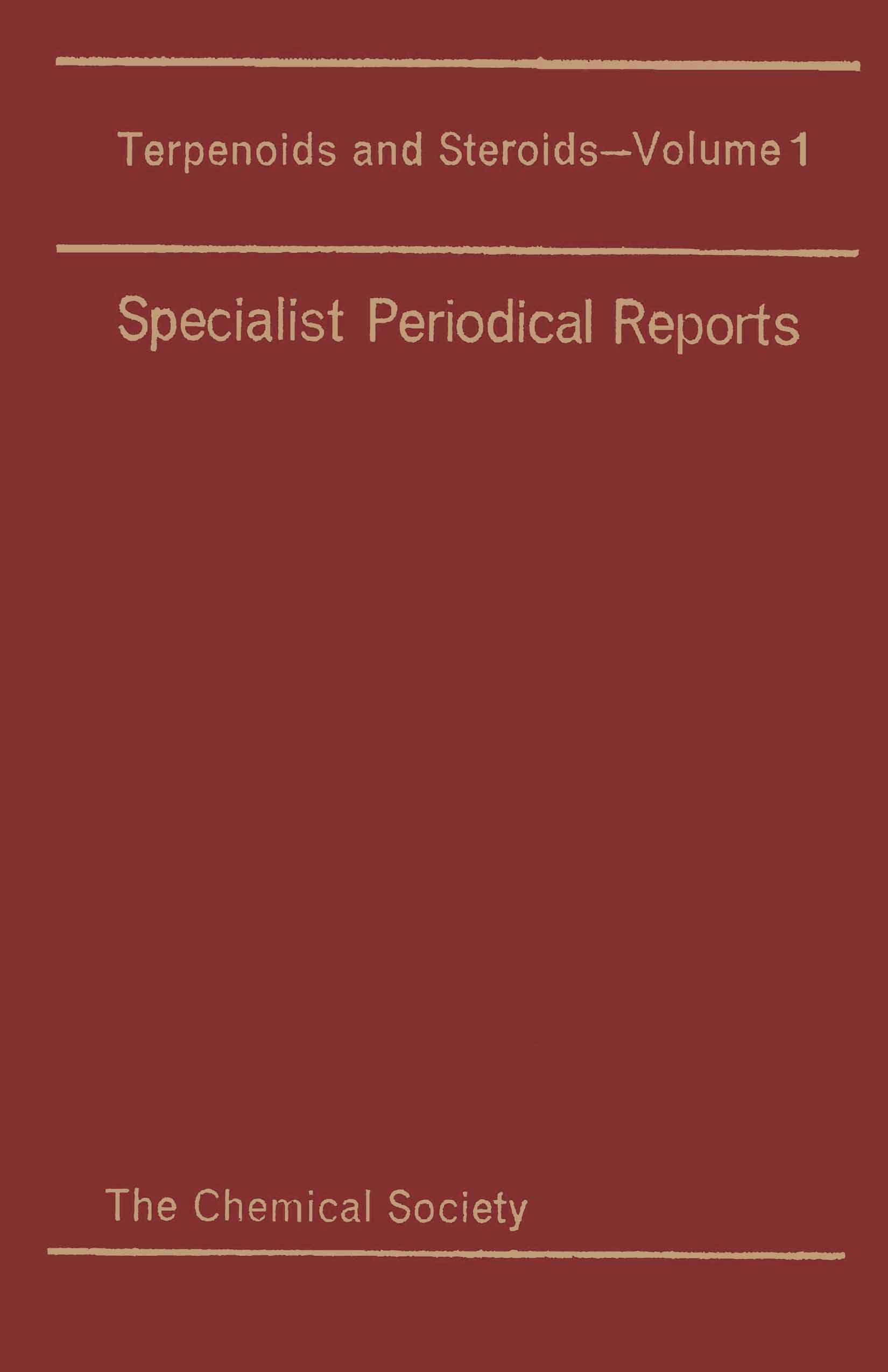 Buy Terpenoids & Steroids Volume 1 (Specialist Periodical Reports) by K. H. Overton | CRC Press | Hardcover | 9780851862569 — BookShops.in