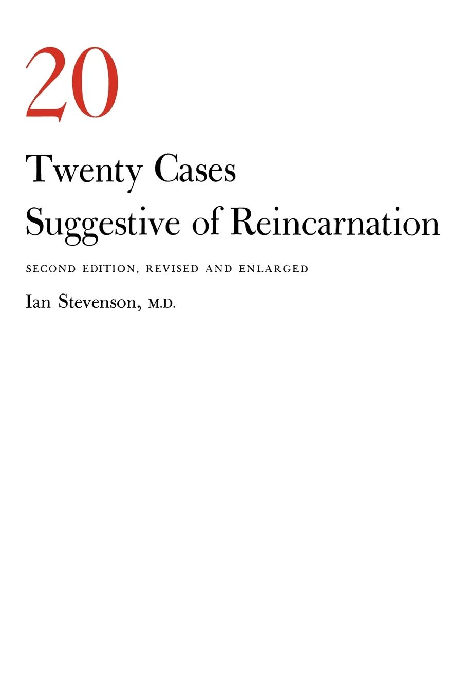 Buy Twenty Cases Suggestive of Reincarnation by Ian Stevenson | University of Virginia Press | Hardcover | 2nd Edition | Paranormal & Occult Studies — BookShops.in