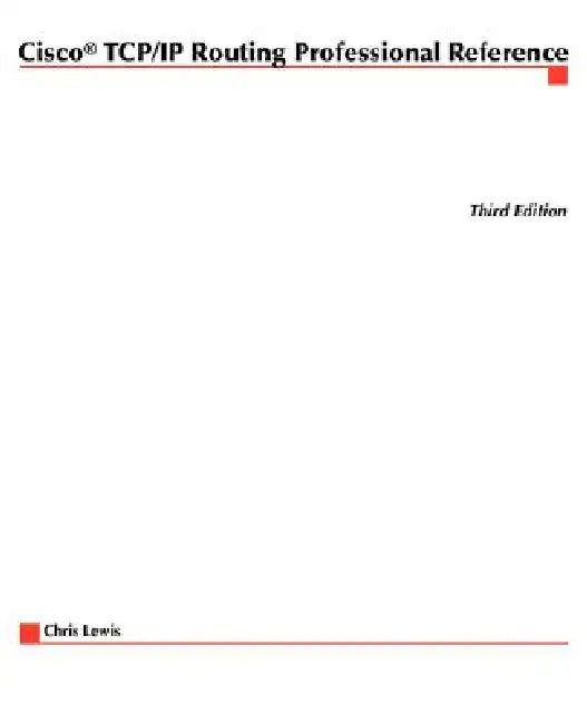 Buy Cisco TCP/IP Routing Professional Reference (English, Chris Lewis) — BookShops.in