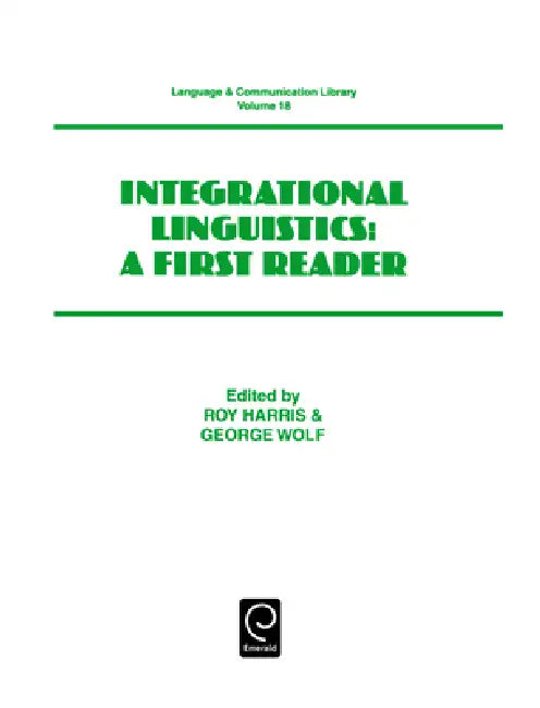 Buy Integrational Linguistics (English, Roy Harris | George Wolf) — BookShops.in