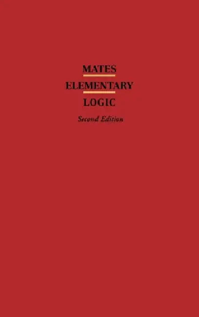 Buy Elementary Logic (English, Benson Mates) — BookShops.in