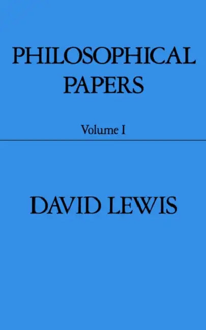 Philosophical Papers (English, David Lewis)