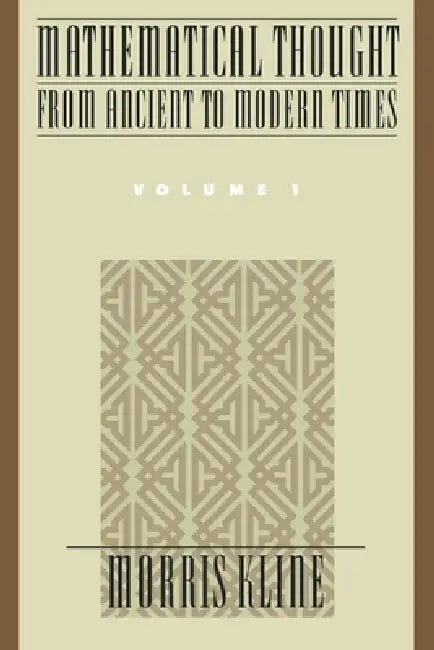 Buy Mathematical Thought from Ancient to Modern Times (English, Morris Kline) — BookShops.in