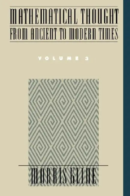 Buy Mathematical Thought from Ancient to Modern Times (English, Morris Kline) — BookShops.in