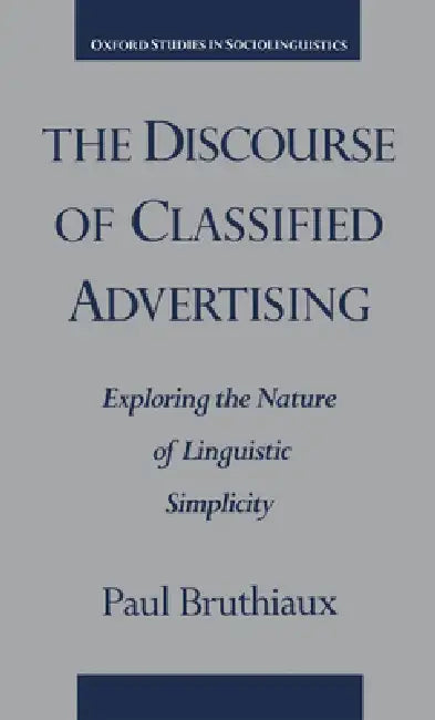 Buy The Discourse of Classified Advertising (English, Paul Bruthiaux) — BookShops.in