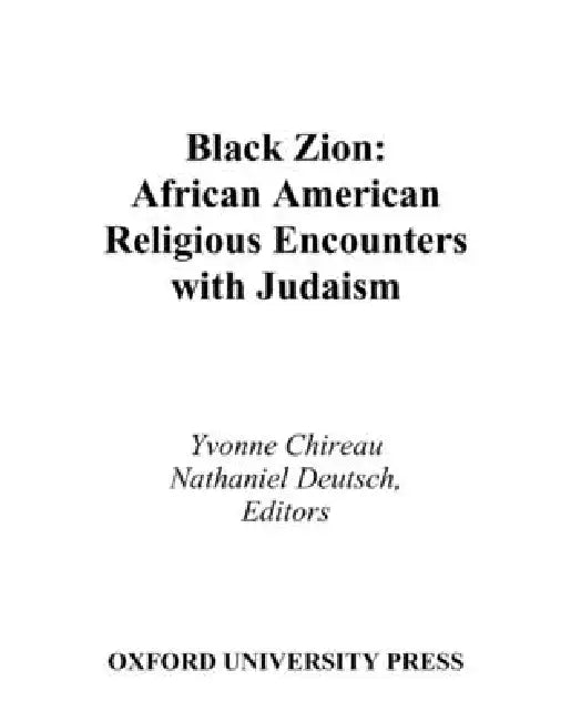 Buy Black Zion (English, Yvonne Chireau | Nathaniel Deutsch) — BookShops.in