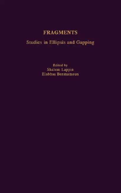 Buy Fragments (English, Shalom Lappin | Elabbas Benmamoun) — BookShops.in