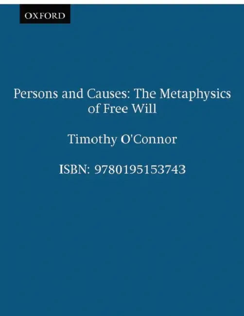 Persons & Causes (English, Timothy O'Connor)
