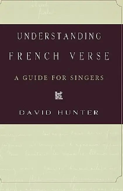 Understanding French Verse (English, David Hunter)