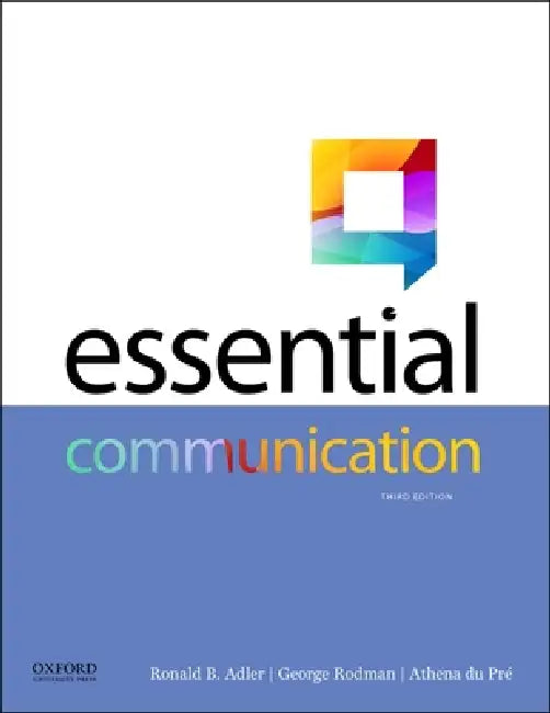 Buy Essential Communication (English, Ronald B. Adler | George Rodman | Athena Du Pré) — BookShops.in