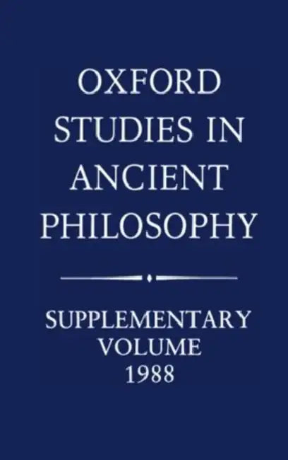Oxford Studies in Ancient Philosophy (English, Julia Annas | Robert H. Grimm)