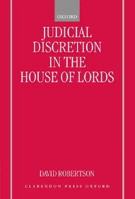 Buy Judicial Discretion in the House of Lords (English, David Robertson) — BookShops.in