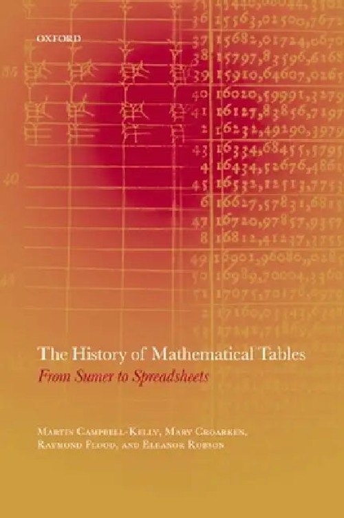 The History of Mathematical Tables: From Sumer to Spreadsheets – Martin Campbell-Kelly view 2