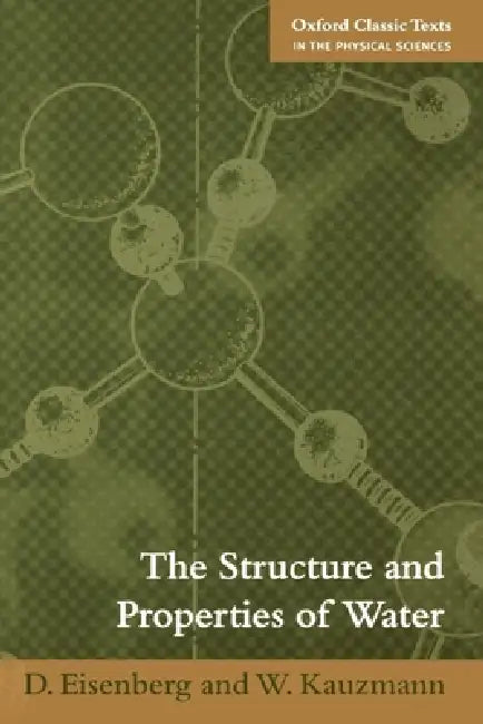 The Structure and Properties of Water (English, David Eisenberg | Walter Kauzmann | D. Eisenberg)