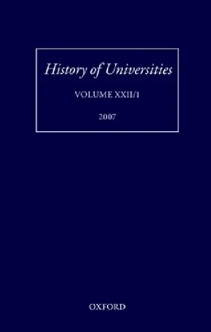 Buy History of Universities, Volume XXII/1 (English, Mordechai Feingold) — BookShops.in