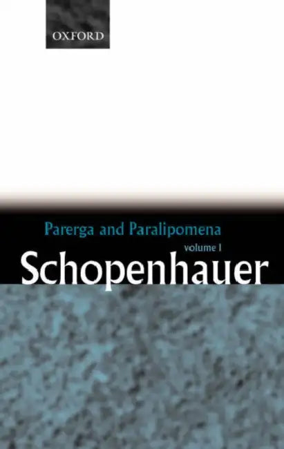 Buy Parerga and Paralipomena (English, Arthur Schopenhauer | E. F. J. Payne) — BookShops.in