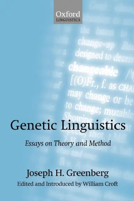 Buy Genetic Linguistics (English, Joseph H. Greenberg | William Croft) — BookShops.in