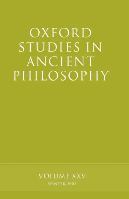Oxford Studies in Ancient Philosophy (English, David N. Sedley)