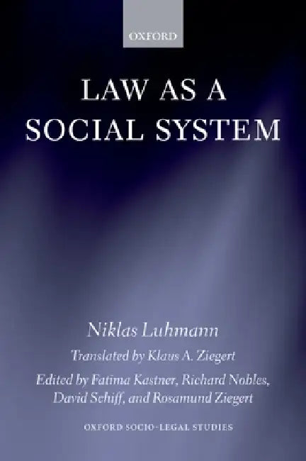 Law as a Social System (English, Niklas Luhmann | Fatima Kastner | Richard Nobles)