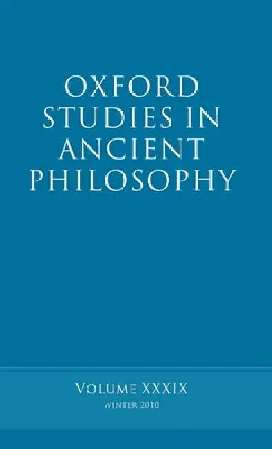 Oxford Studies in Ancient Philosophy Volume (English, Brad Inwood)