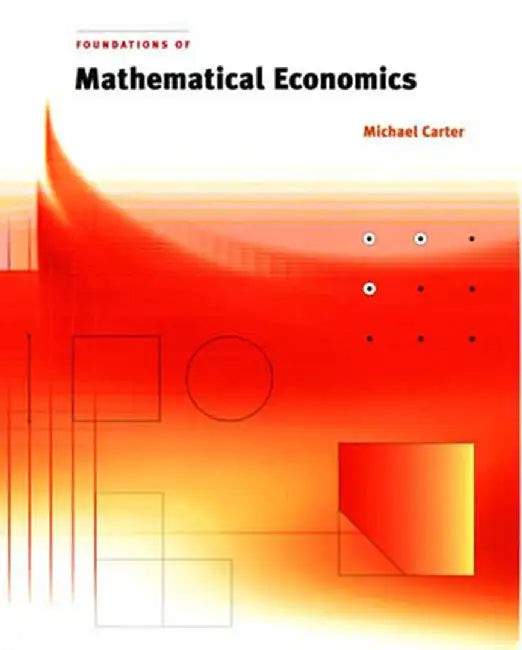 Foundations of Mathematical Economics – Michael Carter MIT Press Hardcover view 2