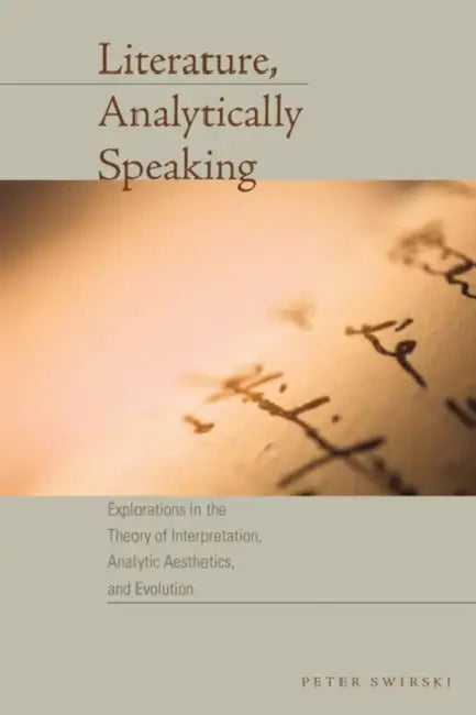 Buy Literature, Analytically Speaking (English, Peter Swirski) — BookShops.in