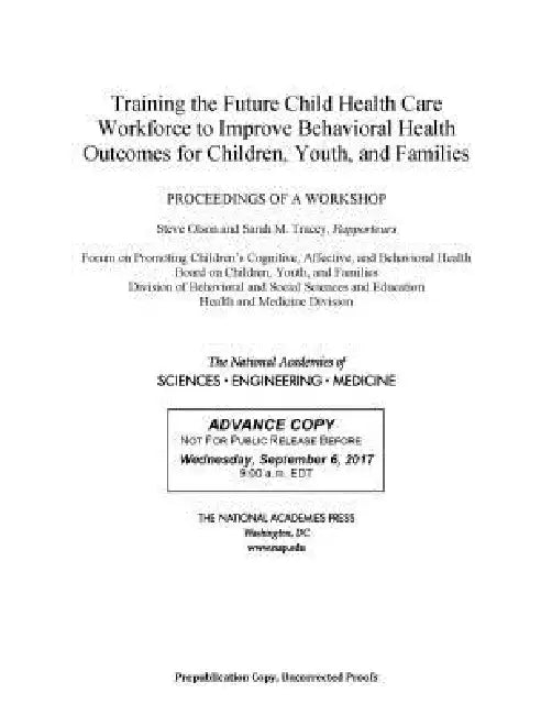 Buy Training the Future Child Health Care Workforce to Improve the Behavioral Health of Children, Youth, | by National Academies of Sciences Engineeri | Health, Medicine | National Academies Press | by National Academies of Sciences Engineeri | Health, Medicine | National Academies Press | by National Academies of Sciences Engineeri | Health, Medicine | National Academies Press | by National Academies of Sciences Engineeri | Health, Medicine | National Academies Press | by National Academies of Scie — BookShops.in