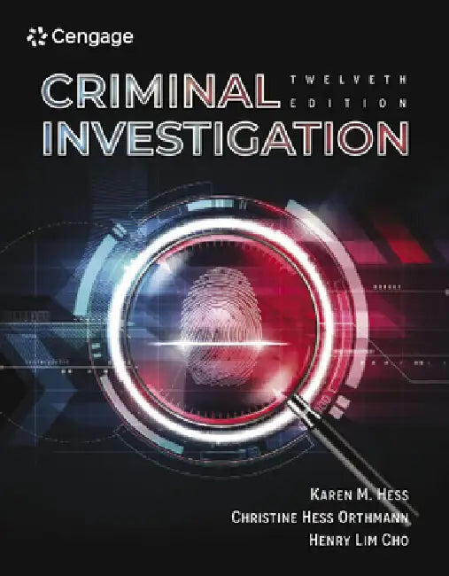 Criminal Investigation (English, Kären Hess | Christine Hess Orthmann | Henry Cho)