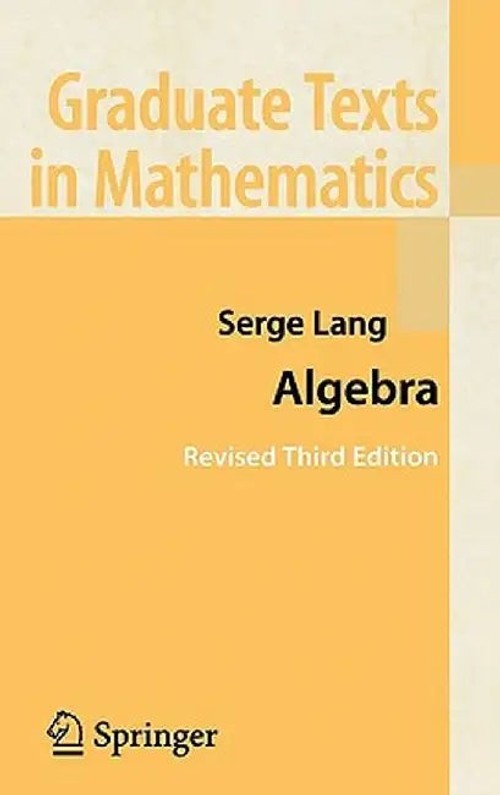 Algebra by Serge Lang – Springer Hardcover view 2